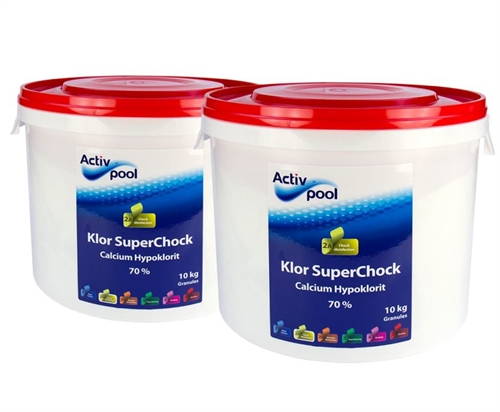 Pakketilbud: SuperChock Calcium Hypoklorit 70% - 2x10 KG
